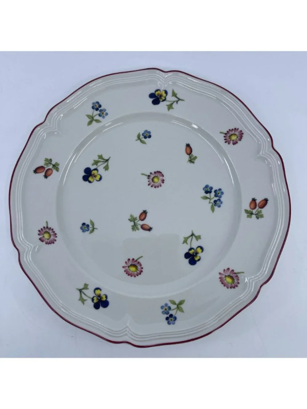 villeroy & boch petite fleur porcelain salad plates set of 4 floral scalloped ed